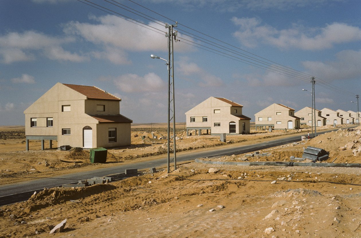 Nye huse til israelske bosættere i Moshav Kadesh Barnea aka Moshav Nizzana i ørkenen af Nathan Benn
