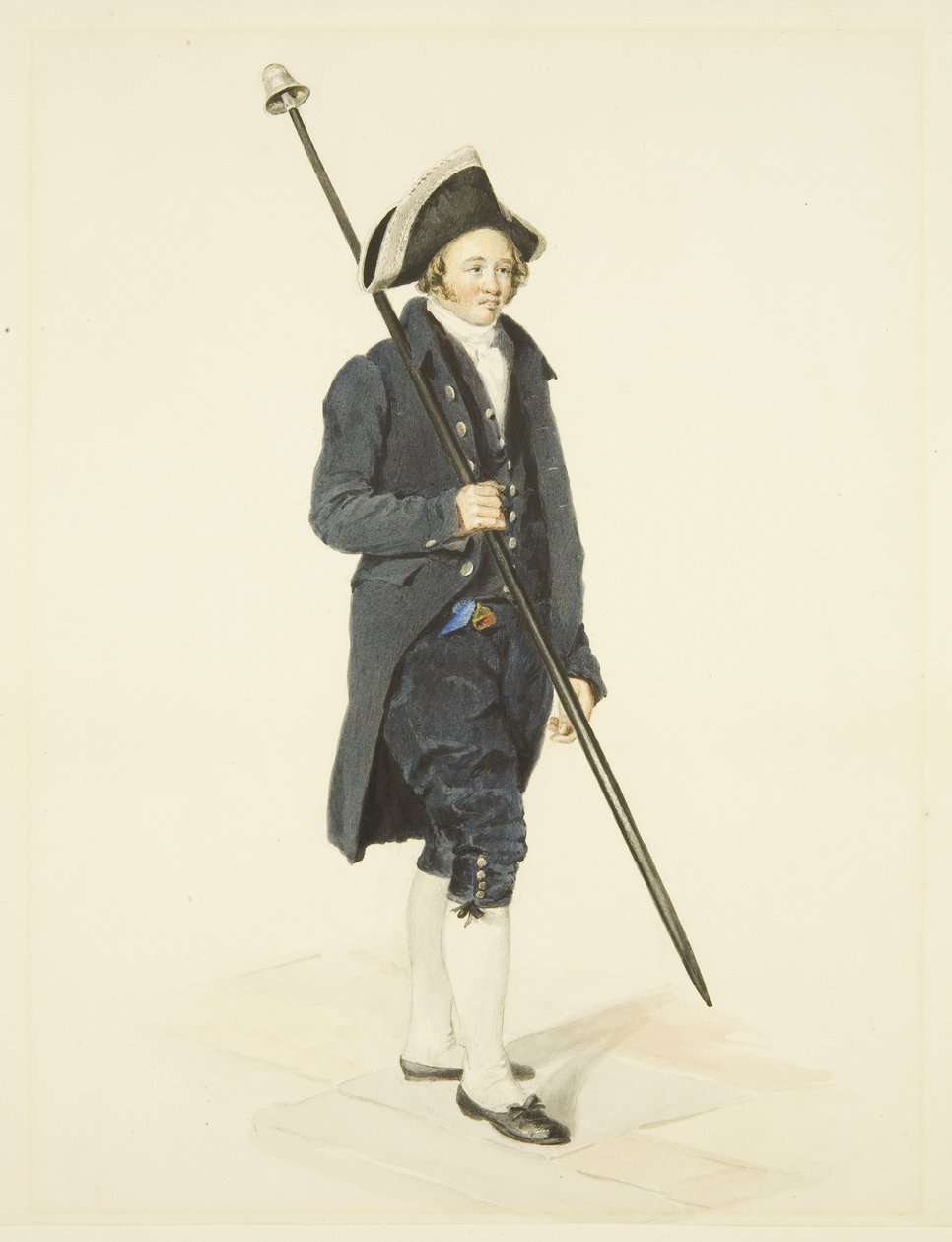 Bristol Bellman, ca. 1830 (blyant og akvarel på papir) af Nathan Cooper Branwhite