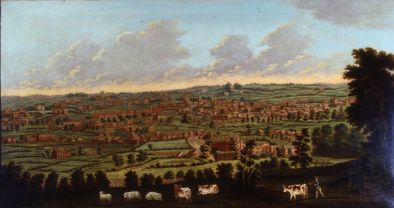 Halifax, Yorkshire, ca. 1798-1800 (olie på lærred) af Nathan Theodore Fielding