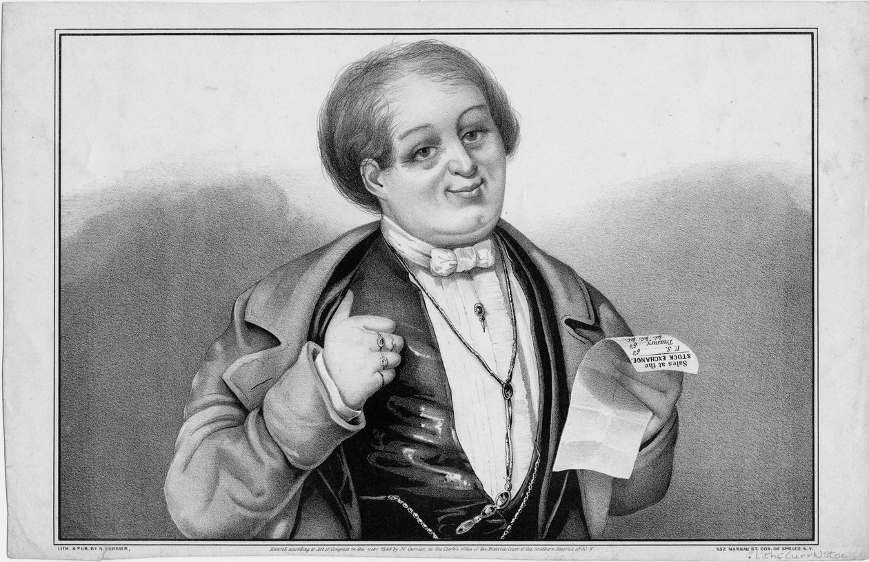 [Stocks up], udgivet af N. Currier, New York, 1849 af Nathaniel Currier