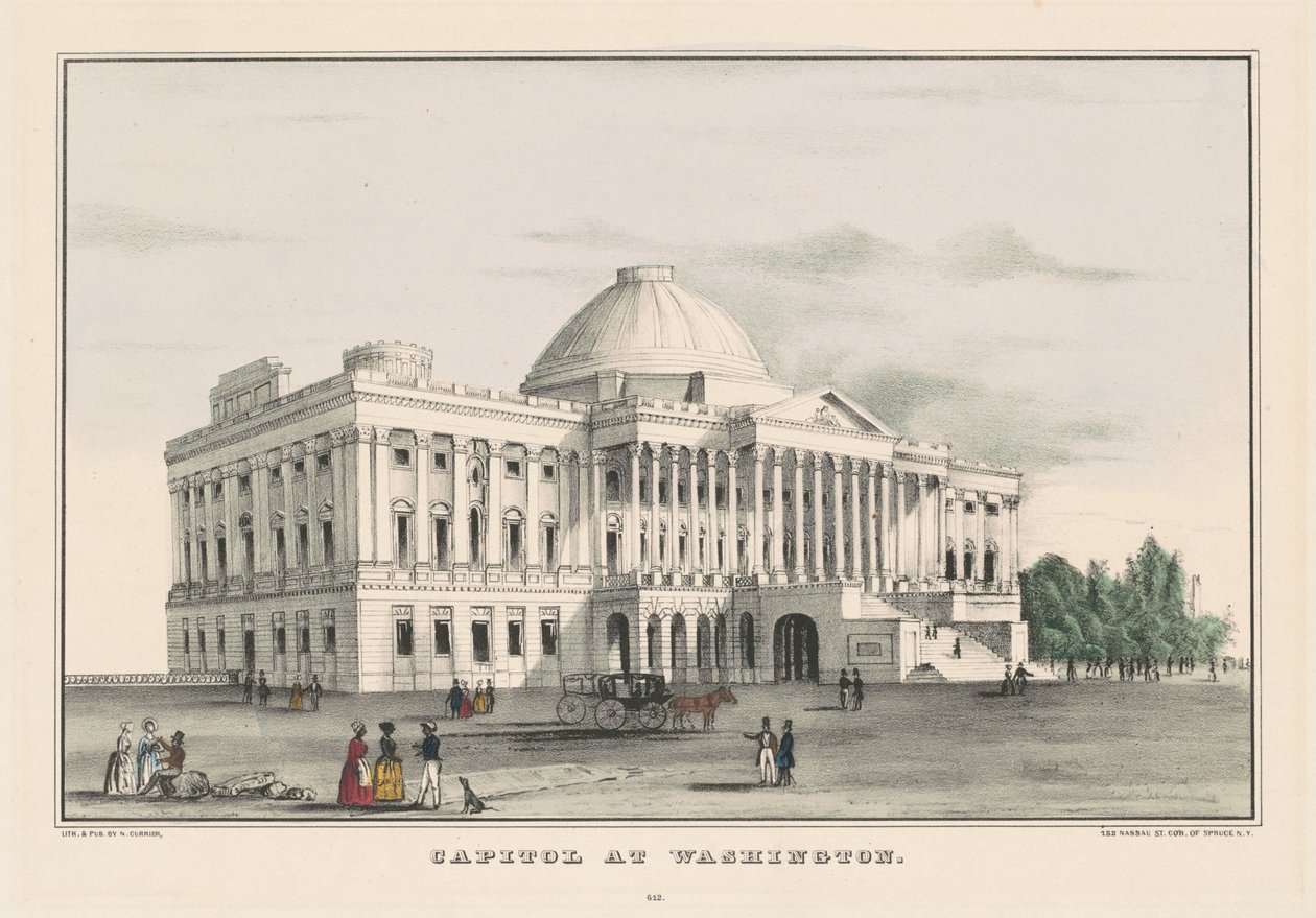 Capitol i Washington af Nathaniel Currier