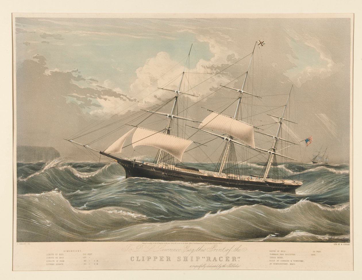 Clipper skib af Nathaniel Currier