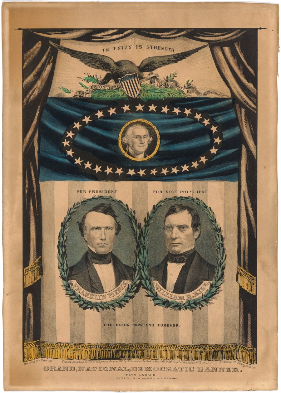 Franklin Pierce og William R. King af Nathaniel Currier