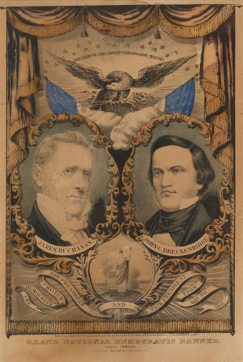 Det Store Nationale Demokratiske Banner af Nathaniel Currier