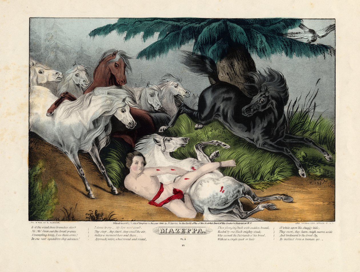 Mazeppa af Nathaniel Currier