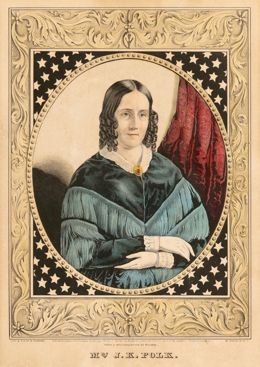 Sarah Childress Polk af Nathaniel Currier