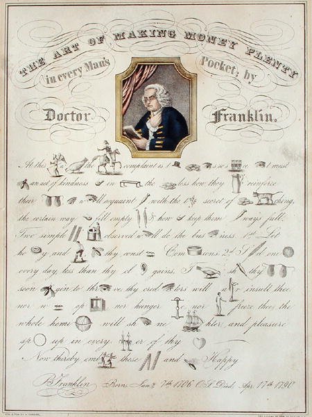 The Art of Making Money Plenty, ca. 1870 (farve litho) (se også 32914) af Nathaniel Currier