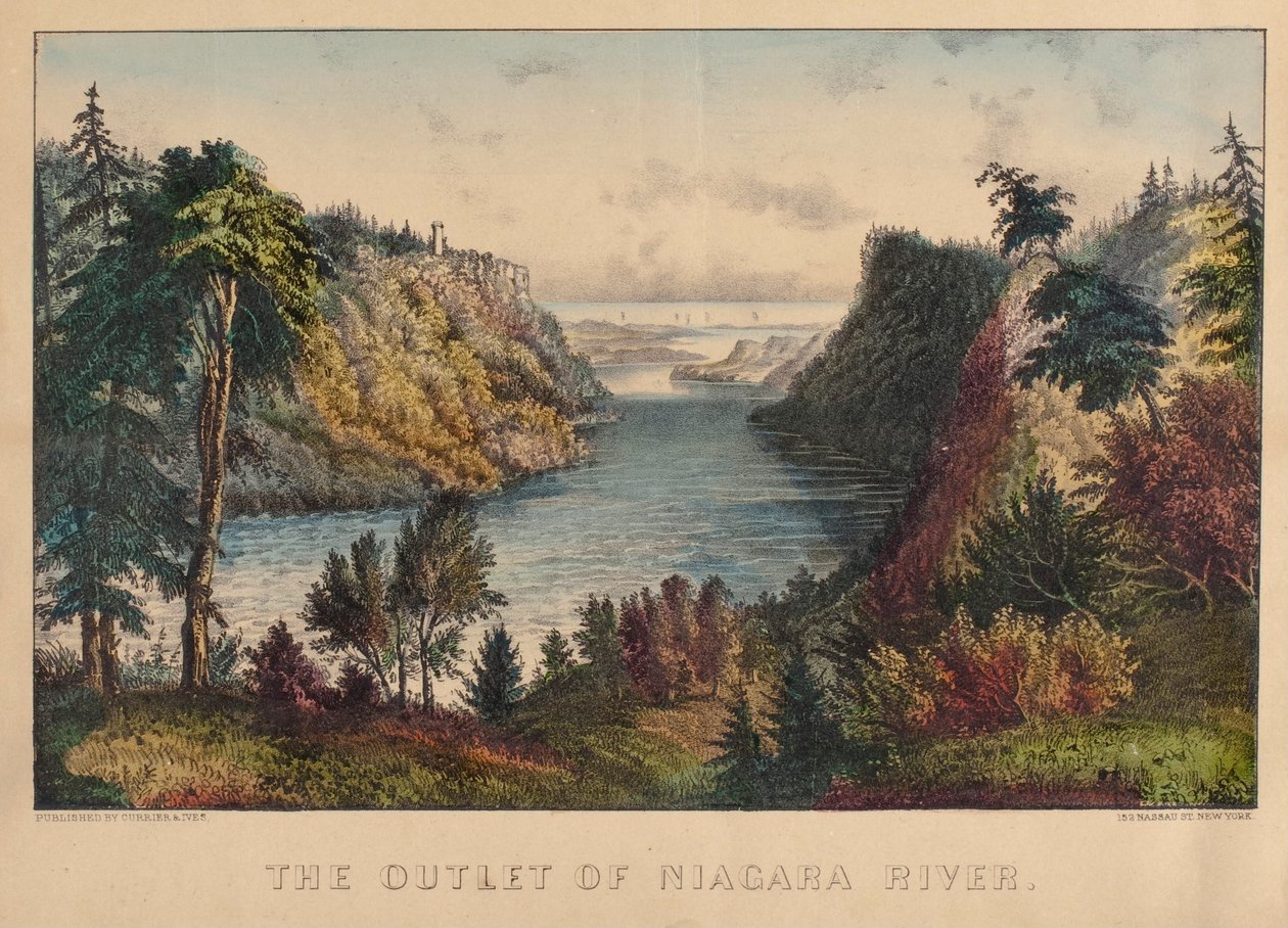 Niagara-flodens udløb af Nathaniel Currier