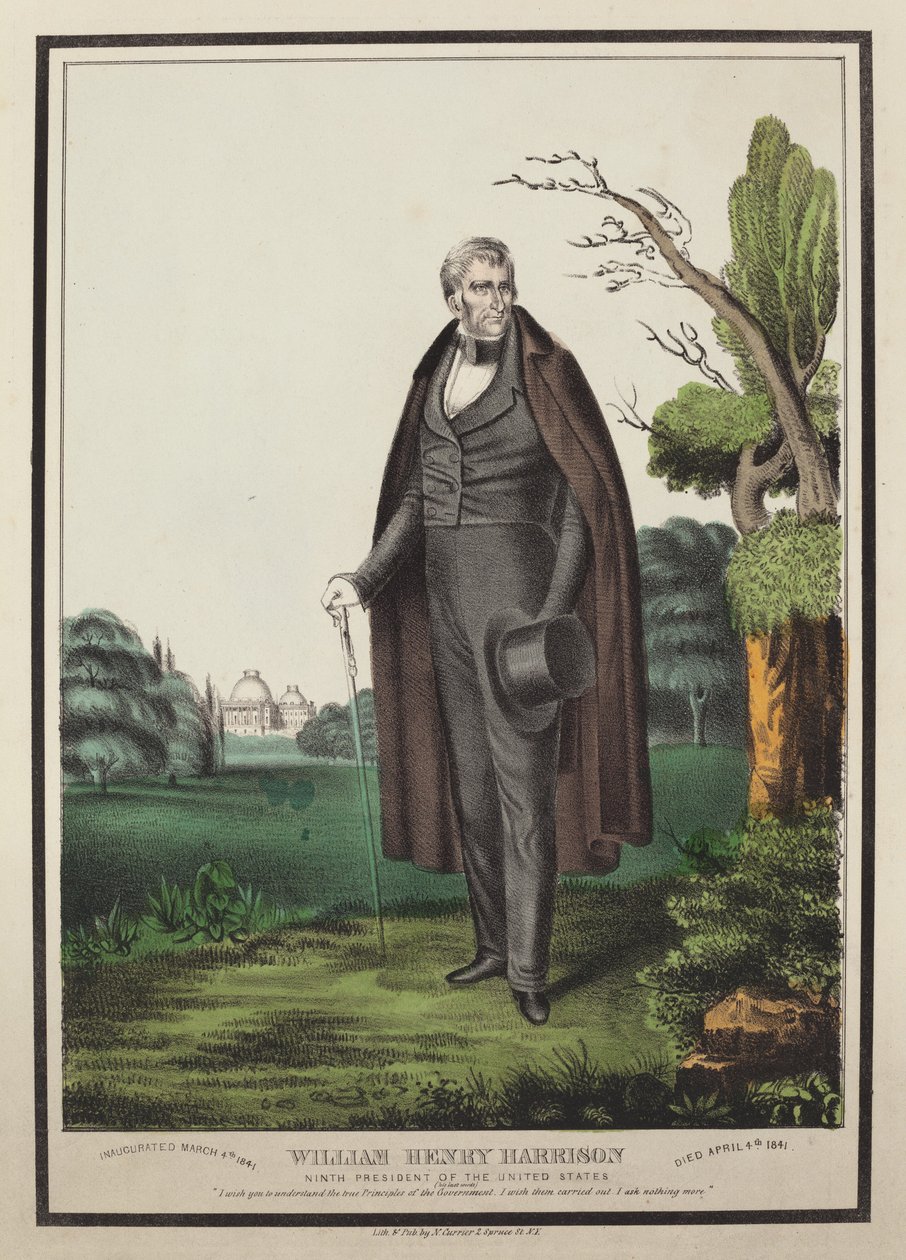 William Henry Harrison: USAs niende præsident af Nathaniel Currier