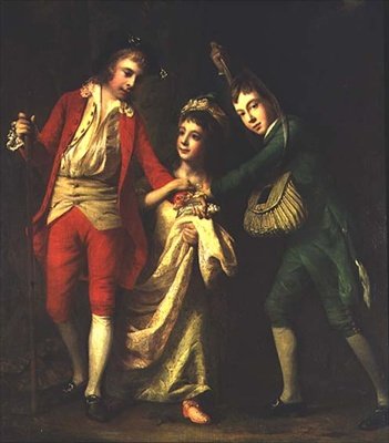 James, John og Henrietta Maria, børn af Sir Henry Erskine af Alva (olie på lærred) af Nathaniel Dance Holland