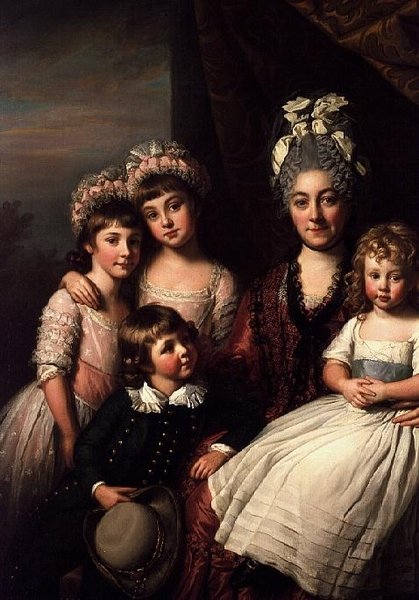 Lady Cooper med sin familie af Nathaniel Dance Holland