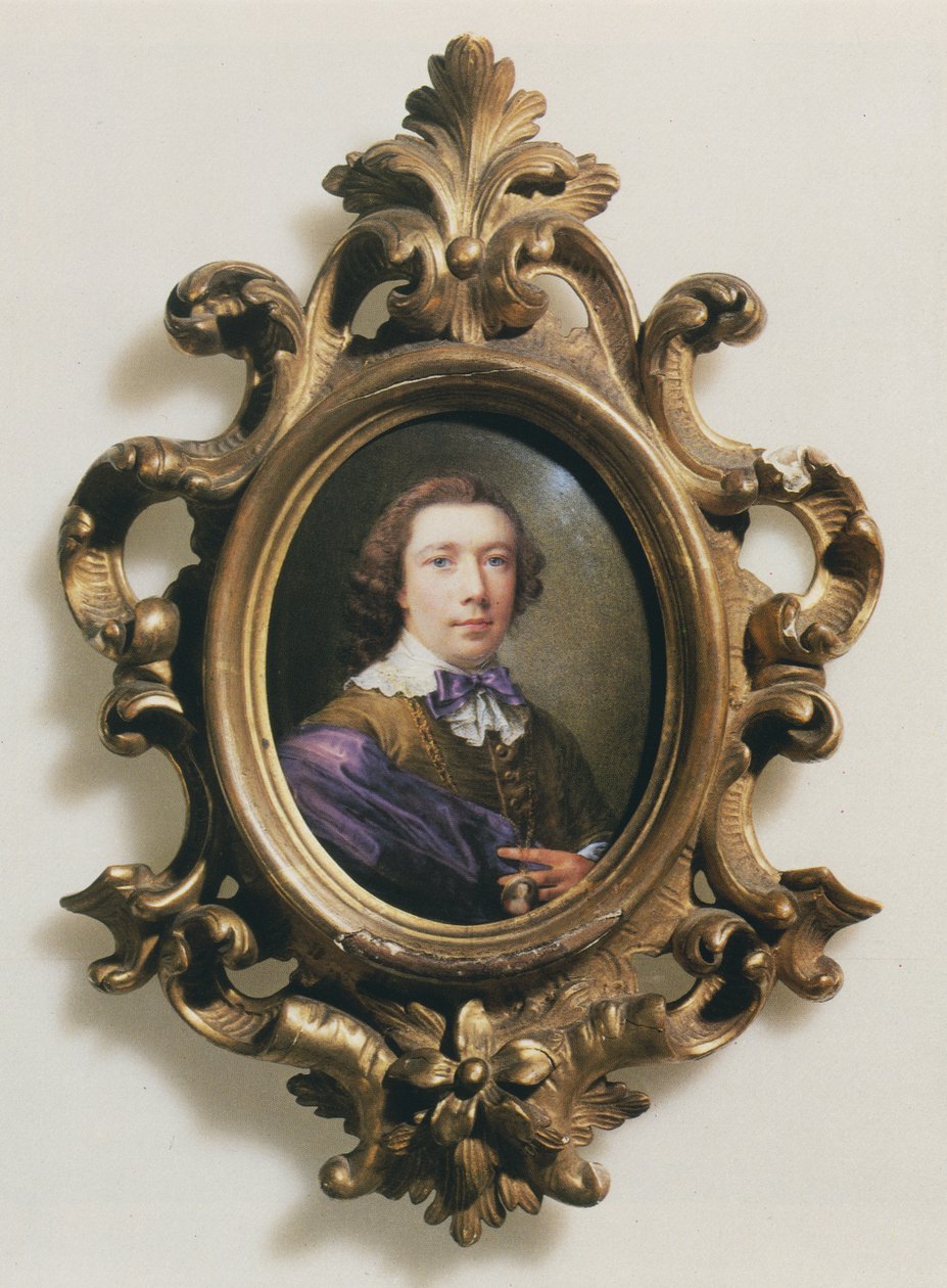 Selvportræt med et vedhæng (emalje) af Nathaniel Hone