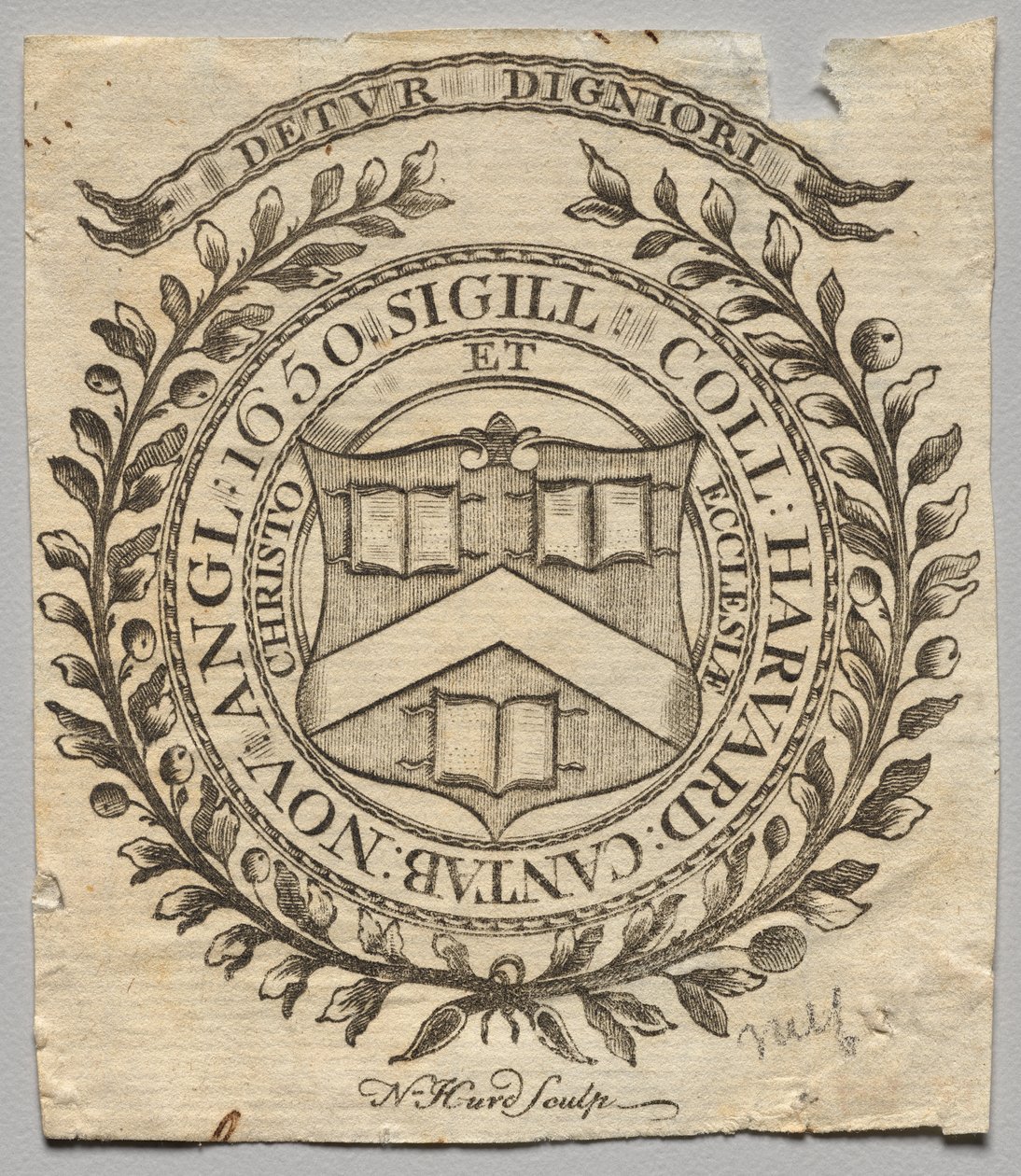 Bogskilt: Seal of Harvard College af Nathaniel Hurd