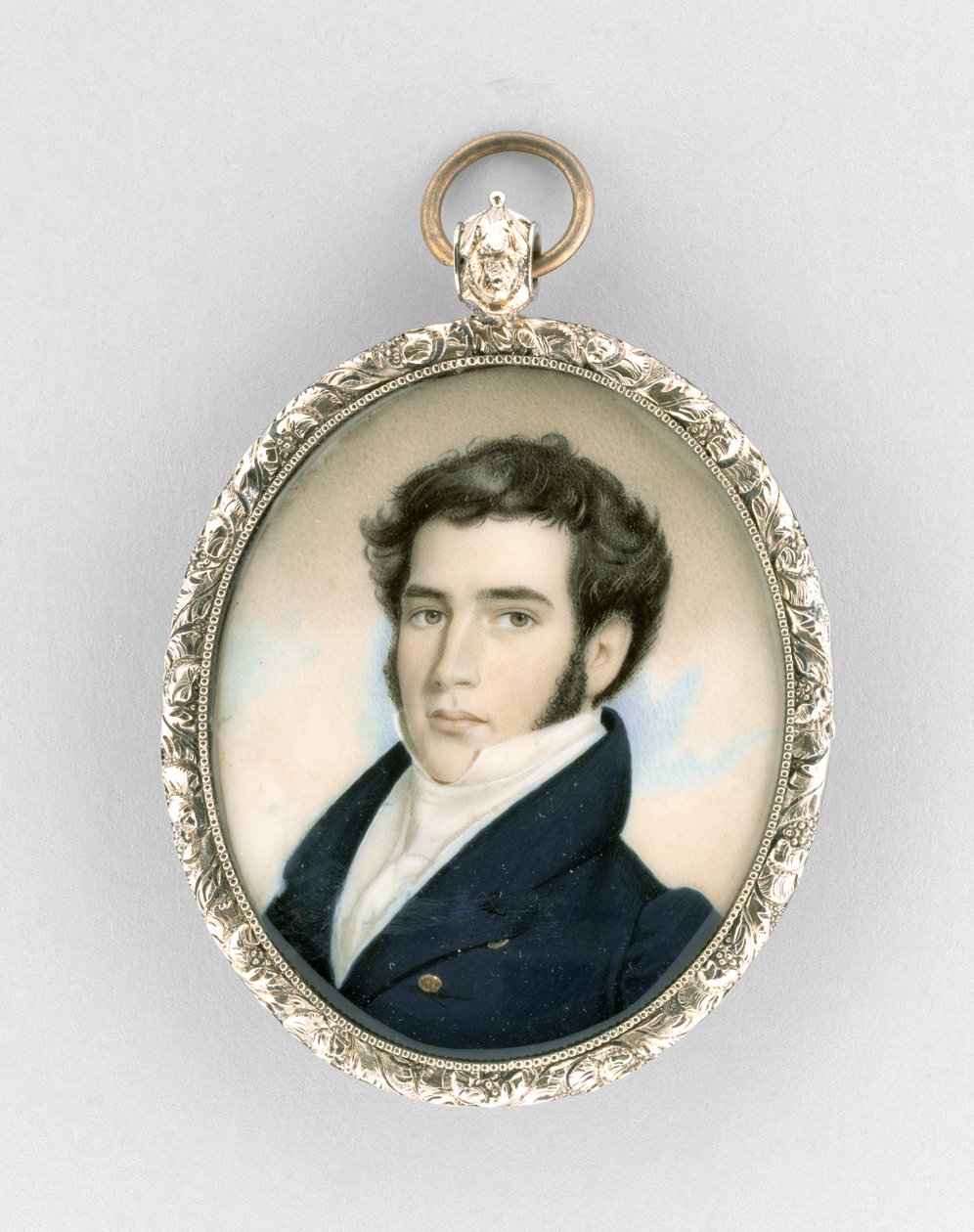 Portræt af en mand, ca. 1825 (akvarel på elfenben af Nathaniel Jocelyn