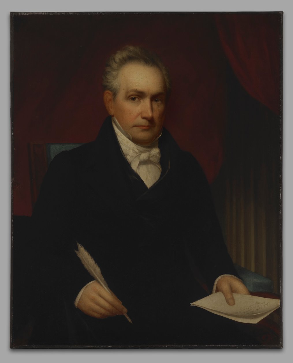 Den ærede Roger Minnot Sherman (1773-1844), B. A. 1792, M. A. 1795, LL.D. 1829, (kopi efter hans tidligere portræt af 1840) af Nathaniel Jocelyn