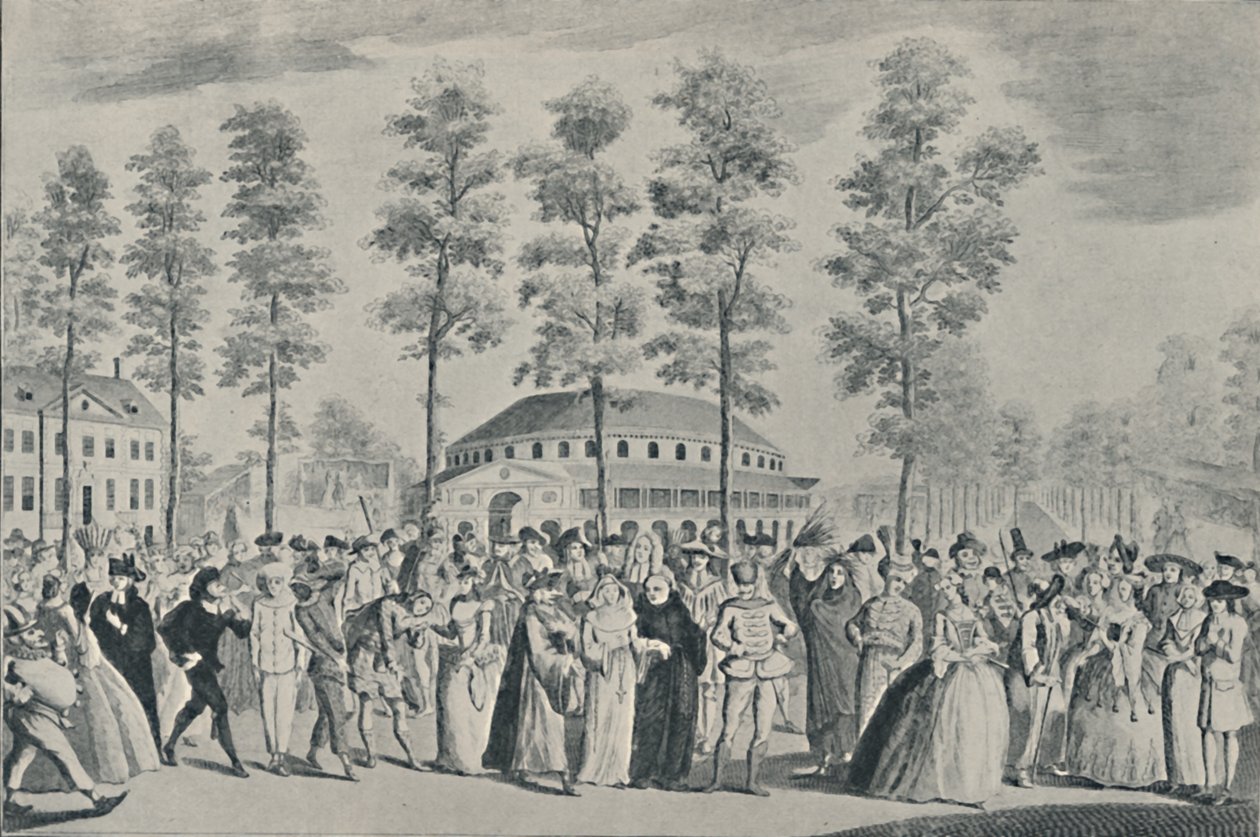 Jubilæumsballet i Ranelagh Gardens, 26. april 1749, 1920 af Nathaniel Parr