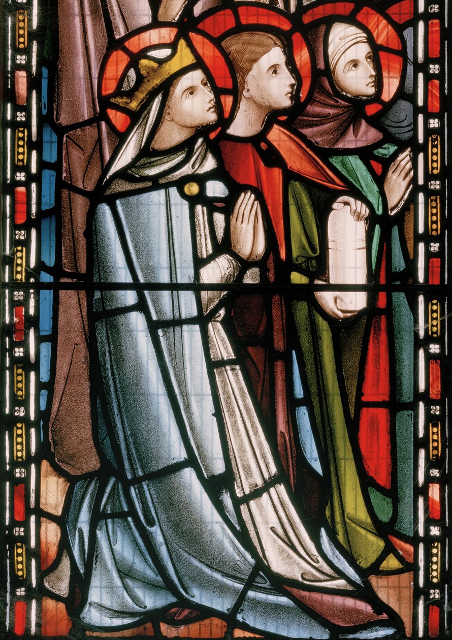 Kristus i Majestæt overværet af hellige, detalje, 1863 (farvet glas) af Nathaniel Westlake