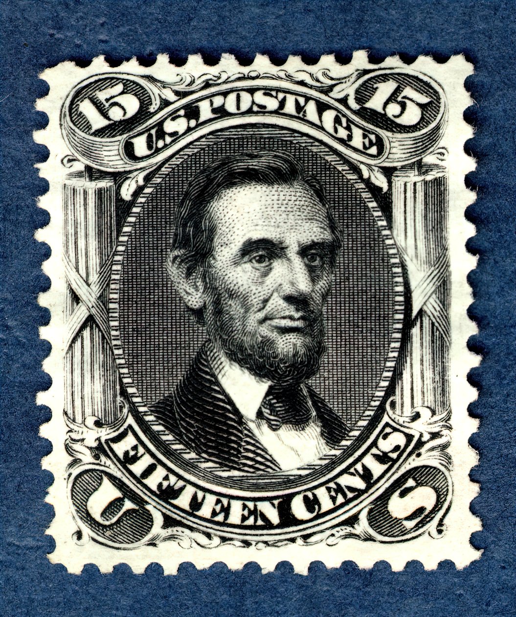 15c Abraham Lincoln genudgive single, 1875. af National Bank Note Company
