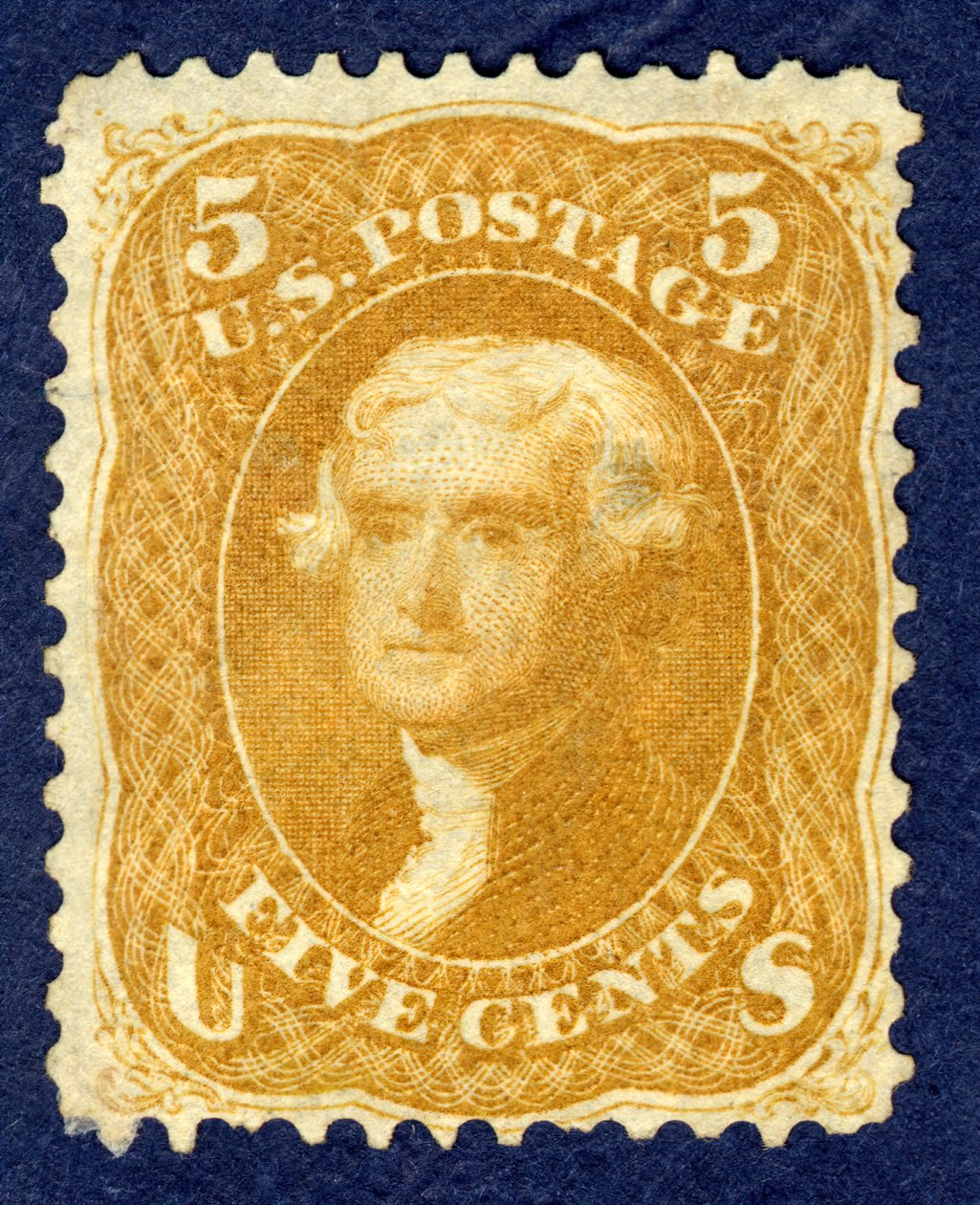 5c Jefferson single, 1861. af National Bank Note Company