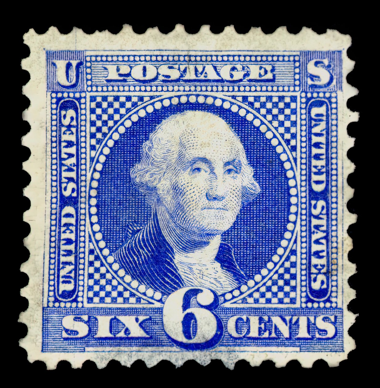 6c Washington genudgive single, 1875. af National Bank Note Company