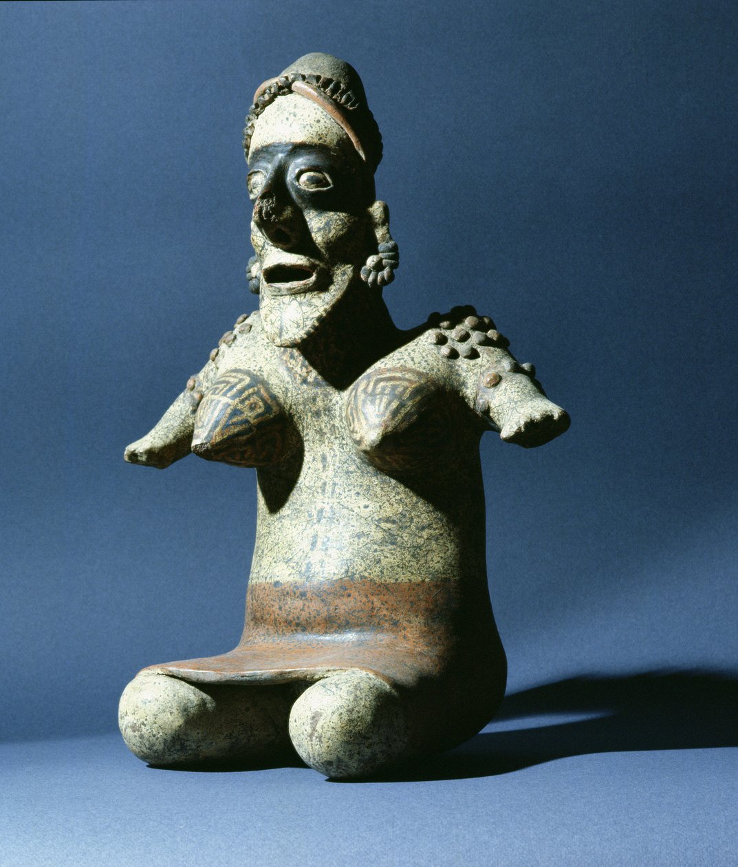 Kvindestatuette fra Nayarit, Mexico, 300 f.Kr. - 500 e.Kr. (keramik) af Nayarit
