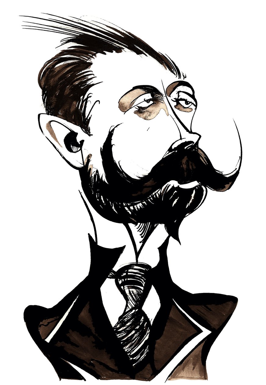 Alexander Skryabin - karikatur af Neale Osborne