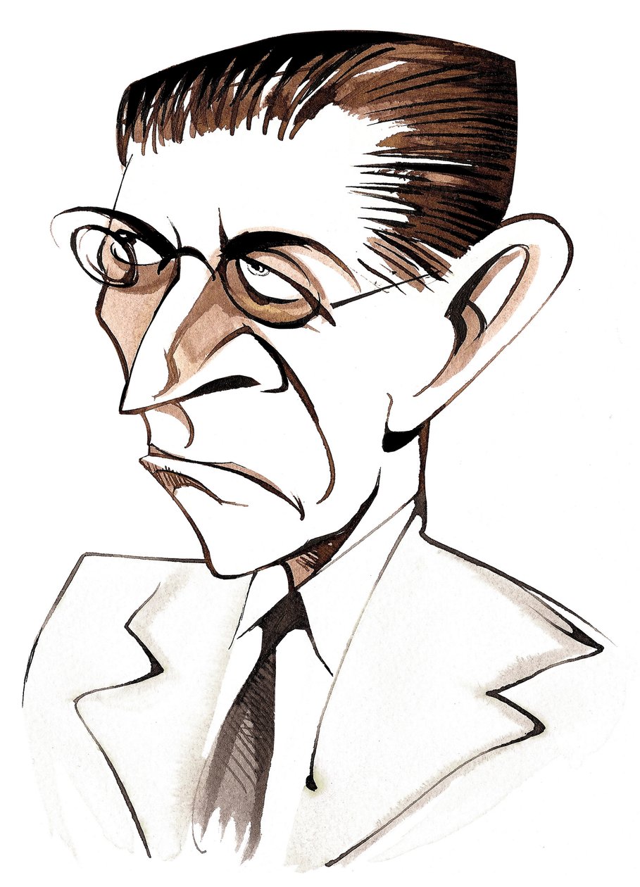 Alexander Zemlinsky, østrigsk komponist og dirigent, (1871 - 1942) karikatur af Neale Osborne