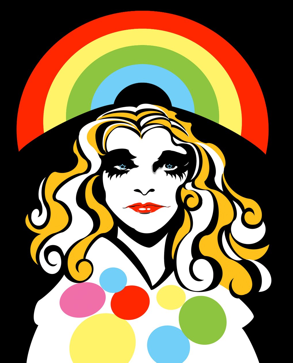 Alison Goldfrapp, engelsk popsangerinde, farvegrafisk karikatur, 2010 af Neale Osborne af Neale Osborne