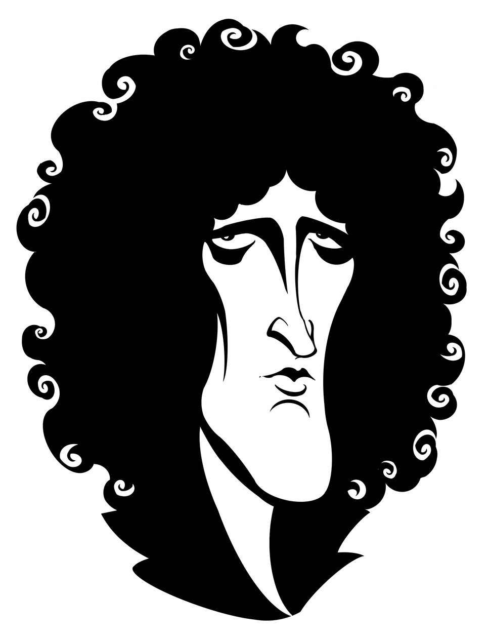 Brian May, sangskriver, multiinstrumentalist og sanger; leadguitarist i det britiske rockband Queen af Neale Osborne