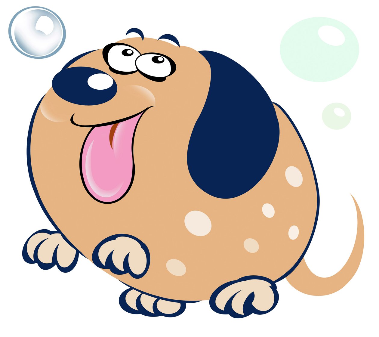 Bubbly Dog - karikatur af Neale Osborne
