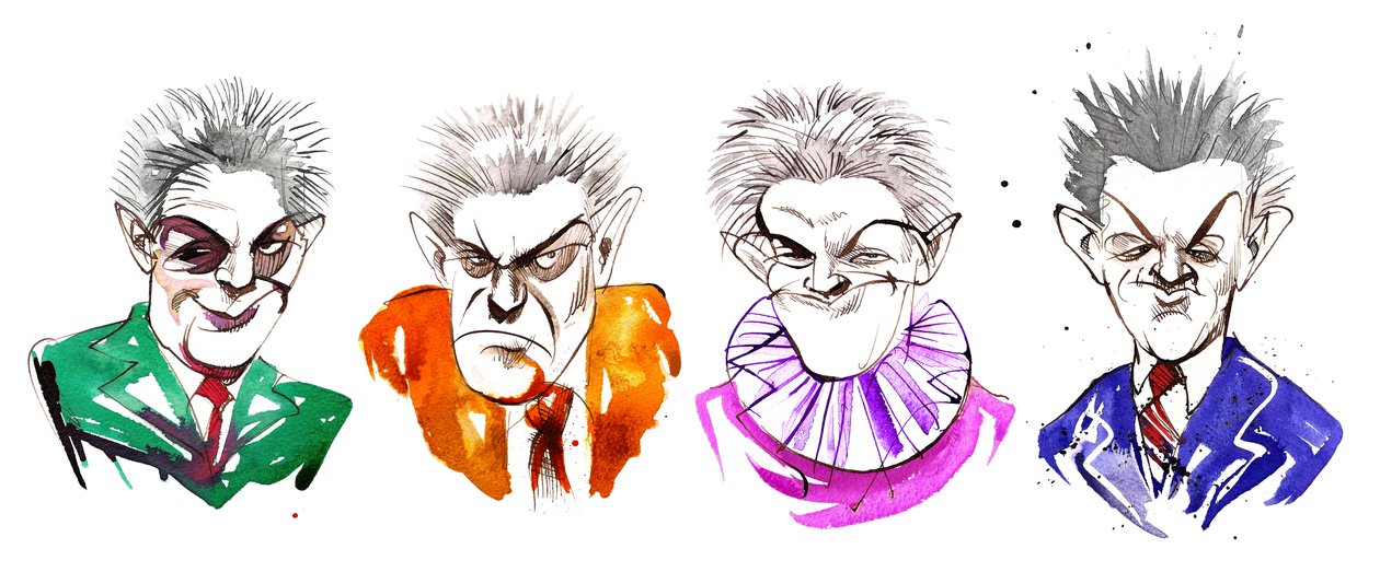 Carl Nielsen, karikatur af Neale Osborne