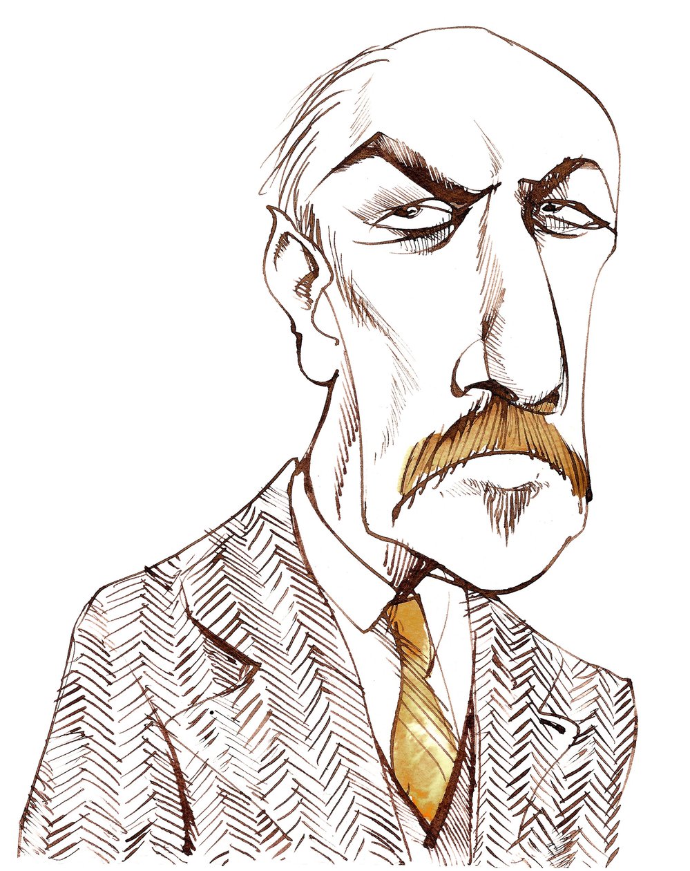 Charles Widor, fransk komponist, organist og lærer, (1844 - 1937) karikatur af Neale Osborne