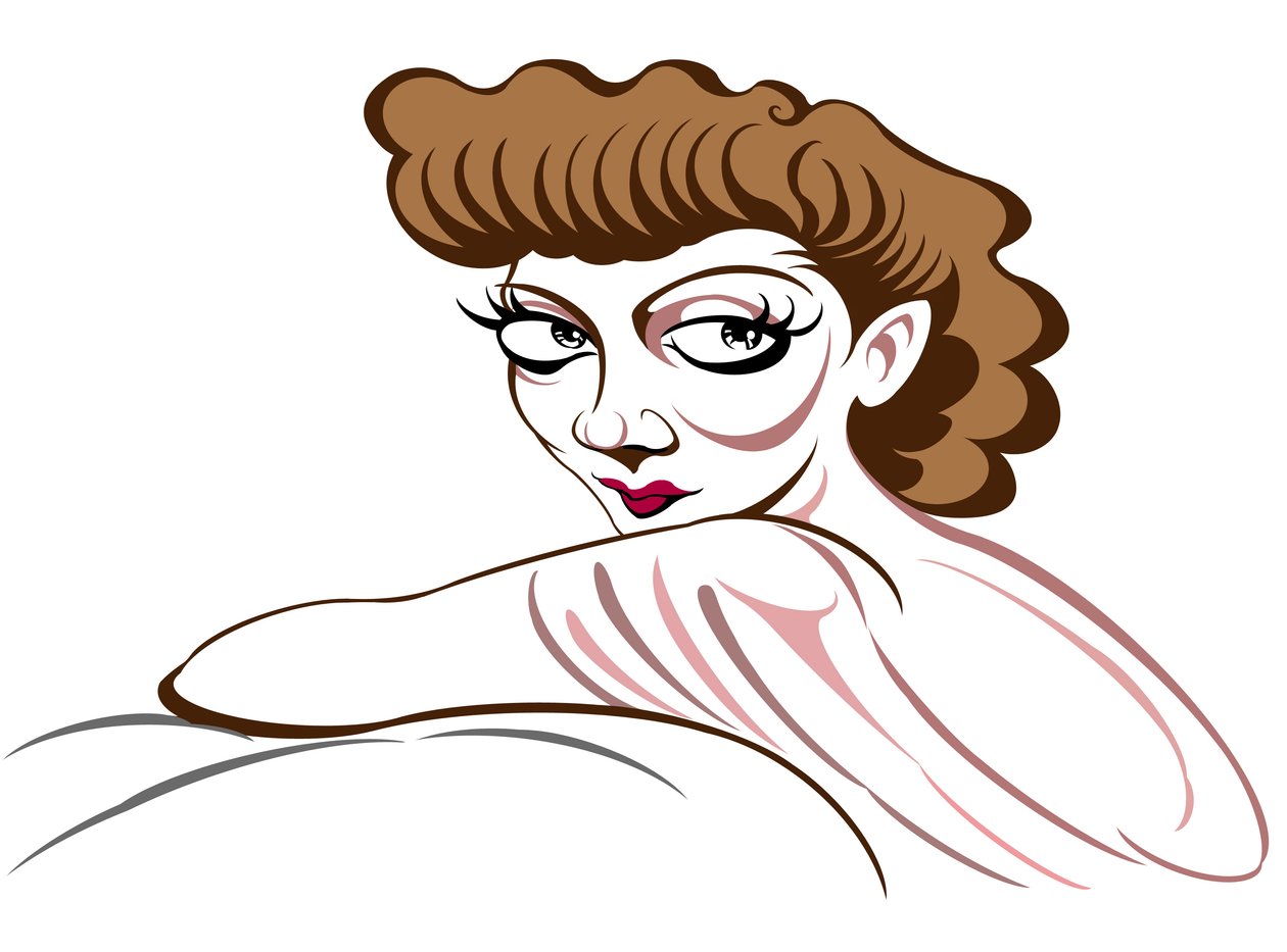 Claudette Colbert, 2018 (blækdigital) af Neale Osborne