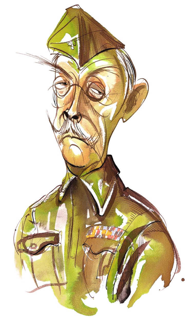 Clive Dunn som underkorporal Jack Jones i BBC tv-komedie Dads Army af Neale Osborne