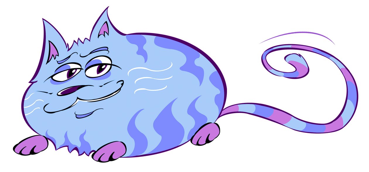 Curvy Cat - karikatur af Neale Osborne
