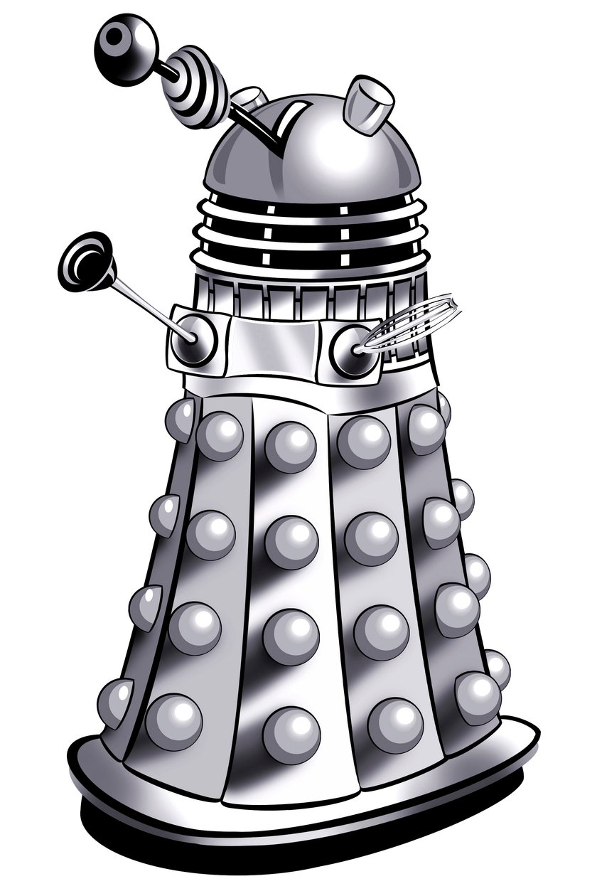 Dalek - tegneserieillustration af Neale Osborne