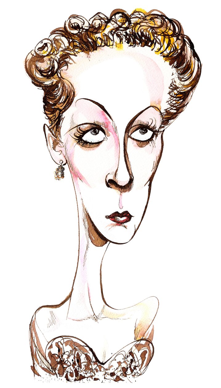 Danielle Darrieux - karikatur af Neale Osborne