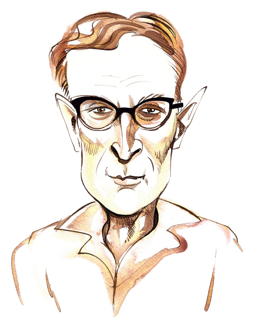 Douglas Lilburn (New Zealand komponist, 1915-2001) karikatur af Neale Osborne