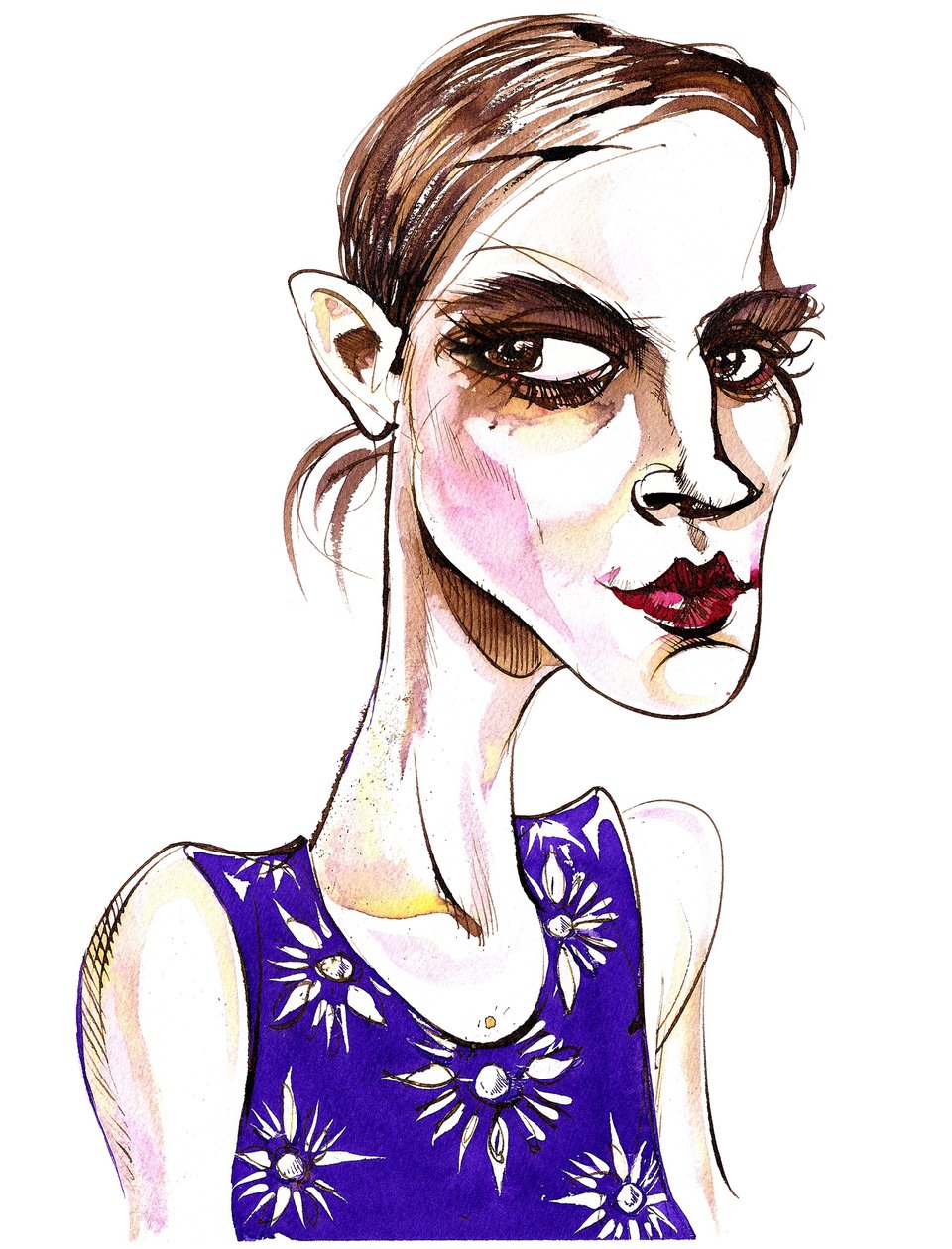 Emma Watson - karikatur af Neale Osborne