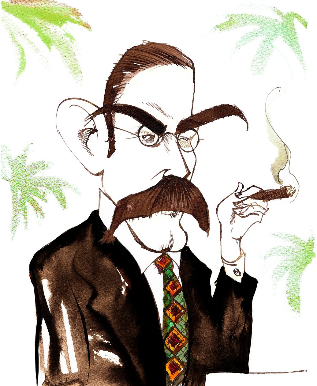 Den engelske forfatter Rudyard Kipling af Neale Osborne