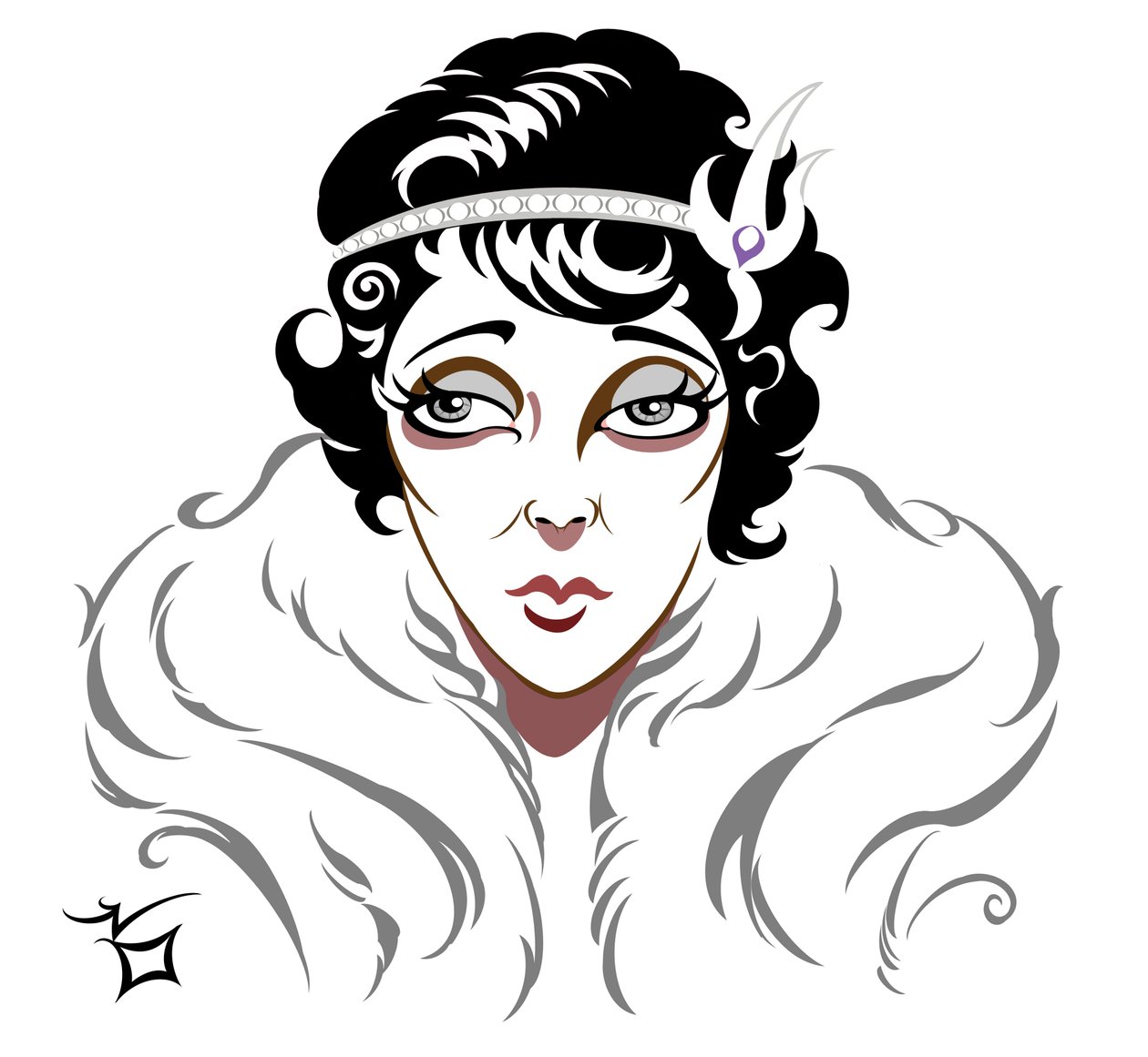 Flapper i pels, 2016 af Neale Osborne