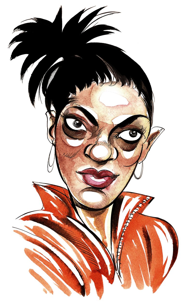 Freema Agyeman som Martha Jones, ledsager til den 10. doktor Who i BBC tv-serien Doctor Who af Neale Osborne