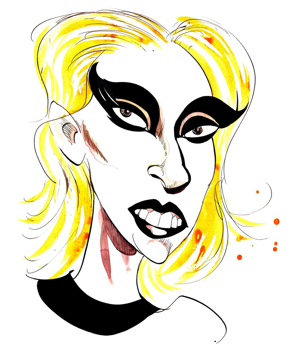 Lady Gaga - karikatur af Neale Osborne