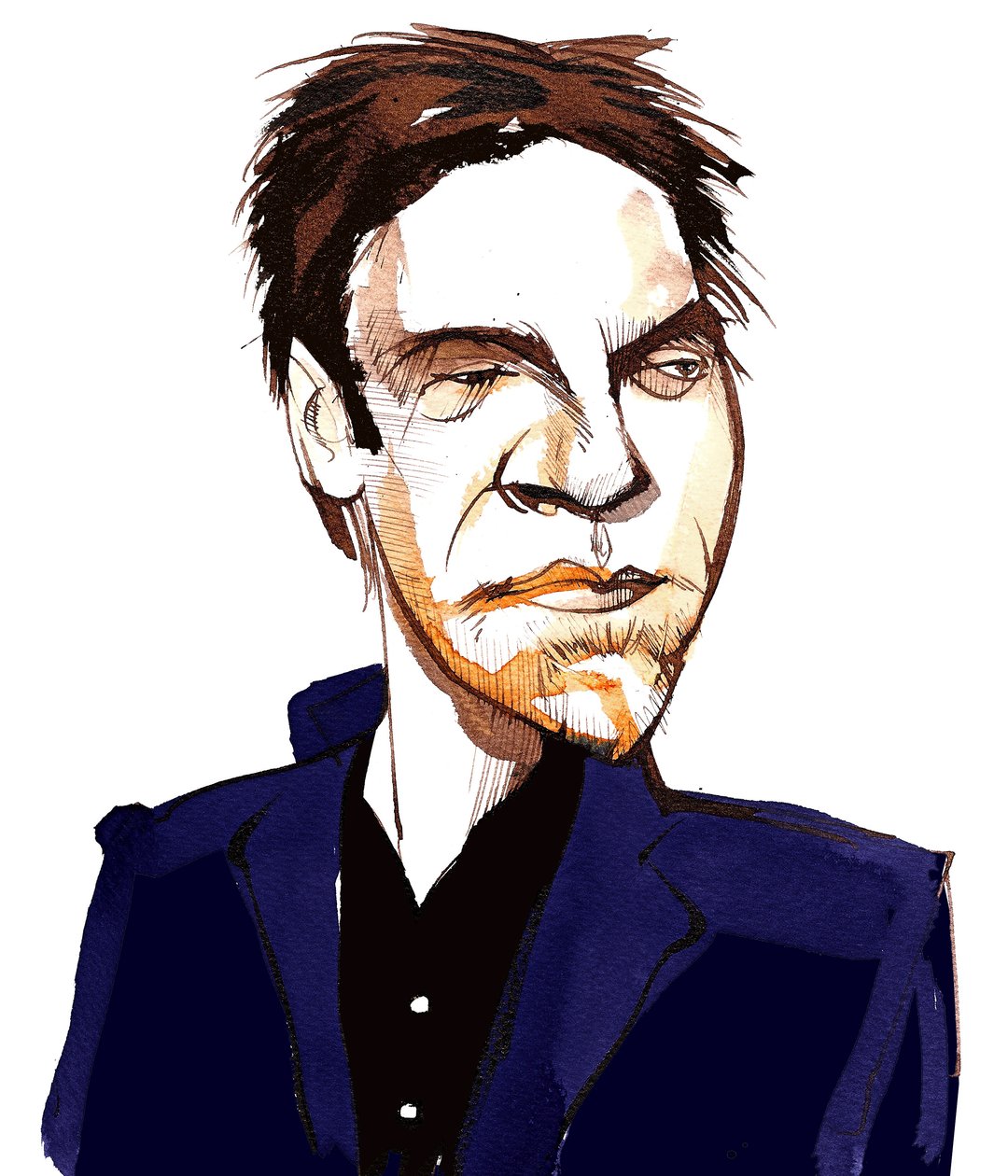 Leif Ove Andsnes, karikatur af Neale Osborne