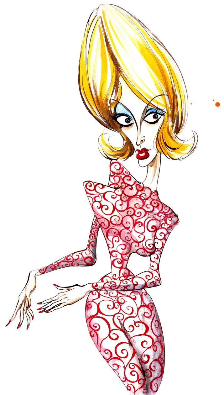 Martian Girl fra sci-fi-filmen Mars Attacks fra 1996! instrueret af Tim Burton af Neale Osborne
