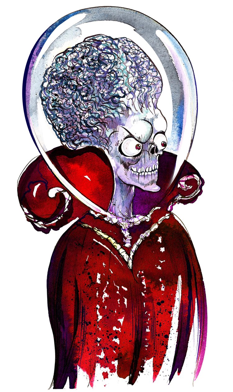 Marsleder fra sci-fi-filmen Mars Attacks fra 1996! af Neale Osborne