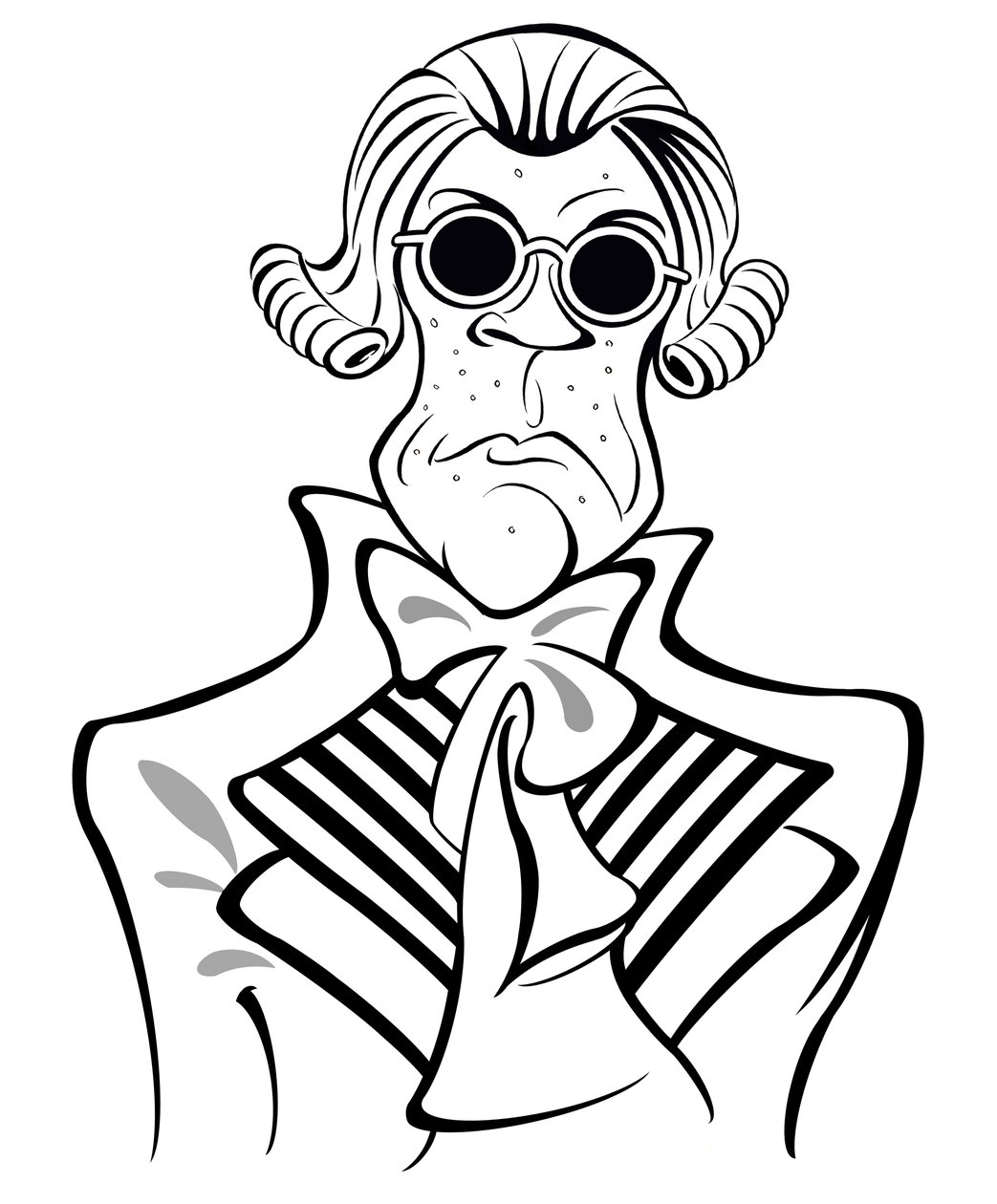 Maximilien Robespierre, 2019 (blæk og digital) af Neale Osborne