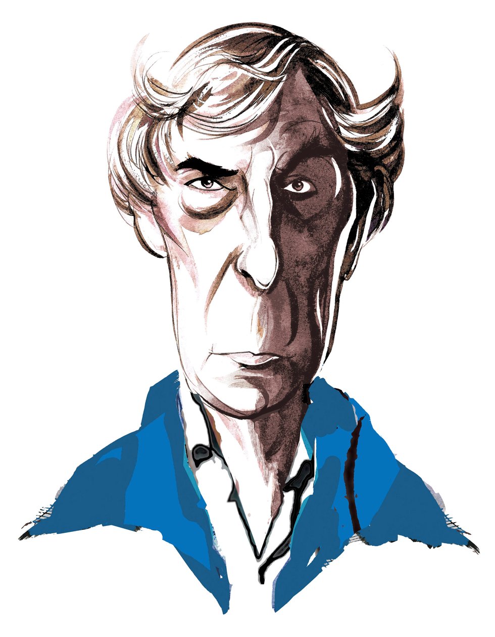 Michael Tippett, britisk komponist (1905-98), farvekarikatur, 2005 af Neale Osborne af Neale Osborne
