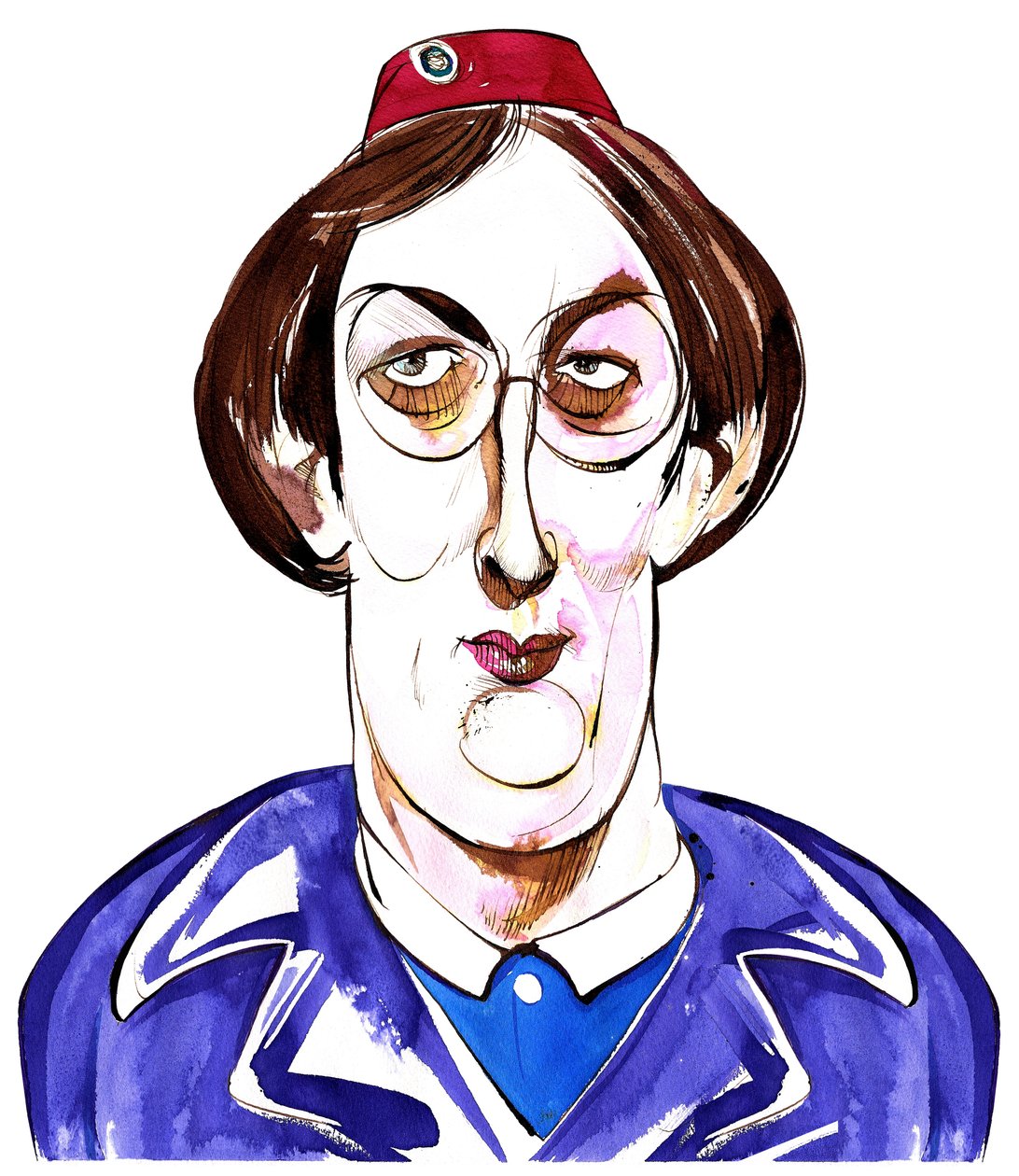 Miranda Hart - karikeret som Chummy fra BBC-dramaserien Call the Midwife af Neale Osborne