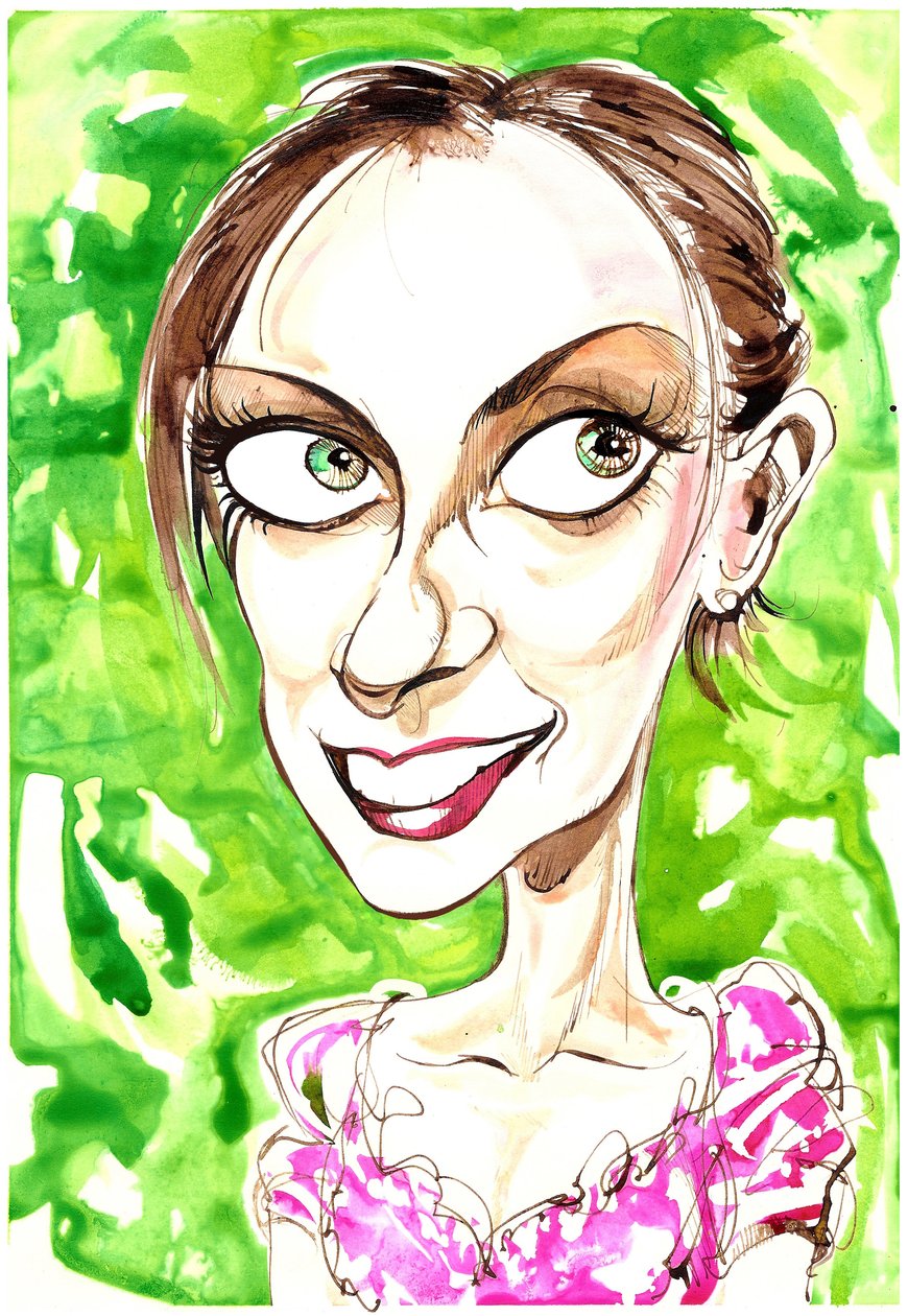 Natalie Dessay - karikaturer af Neale Osborne
